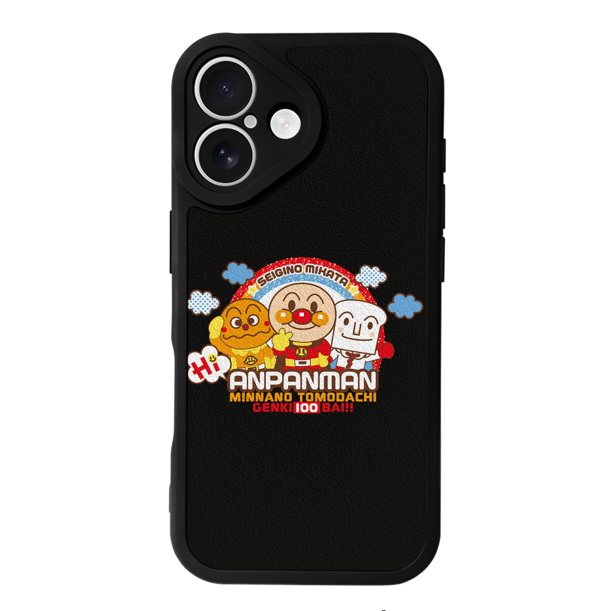 （画像用） アンパンマン Anpanman 【iPhone 16シリーズ対応】シリコンスマホケース（レザー調） 材質：シリコン